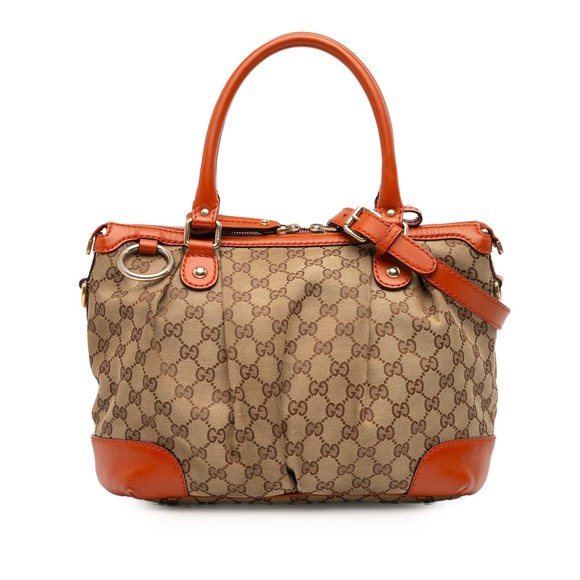 Pre-Loved Gucci GG Canvas Sukey Satchel - Picture 1 of 11